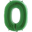 40IN GREEN NUMBER 0 FOIL BALLOON