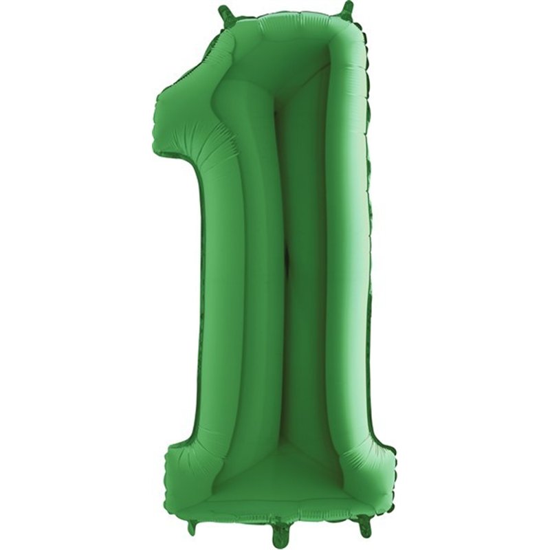 40IN GREEN NUMBER 1 FOIL BALLOON