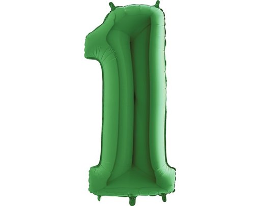 40IN GREEN NUMBER 1 FOIL BALLOON