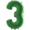 40IN GREEN NUMBER 3 FOIL BALLOON