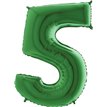 40IN GREEN NUMBER 5 FOIL BALLOON
