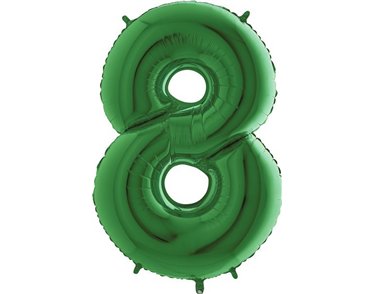 40IN GREEN NUMBER 8 FOIL BALLOON