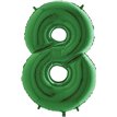 40IN GREEN NUMBER 8 FOIL BALLOON