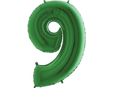 40IN GREEN NUMBER 9 FOIL BALLOON