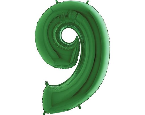 40IN GREEN NUMBER 9 FOIL BALLOON