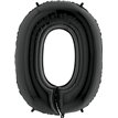 40IN BLACK NUMBER 0 FOIL BALLOON