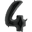 40IN BLACK NUMBER 4 FOIL BALLOON