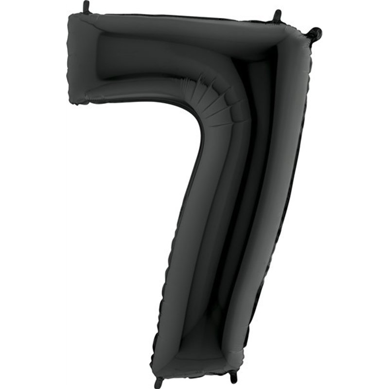 40IN BLACK NUMBER 7 FOIL BALLOON