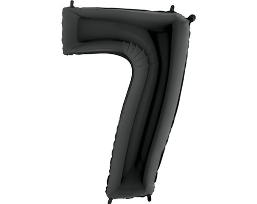 40IN BLACK NUMBER 7 FOIL BALLOON
