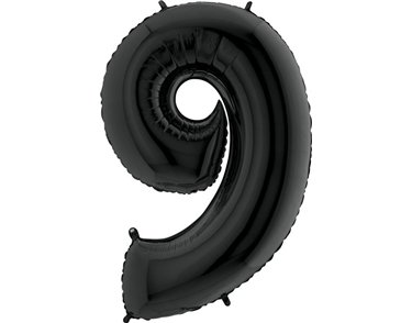 40IN BLACK NUMBER 9 FOIL BALLOON