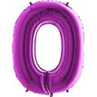 40IN PURPLE NUMBER 0 FOIL BALLOON