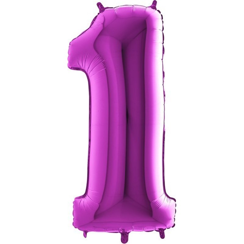 40IN PURPLE NUMBER 1 FOIL BALLOON