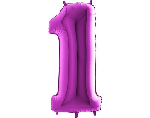 40IN PURPLE NUMBER 1 FOIL BALLOON