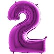 40IN PURPLE NUMBER 2 FOIL BALLOON