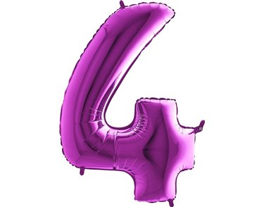 40IN PURPLE NUMBER 4 FOIL BALLOON