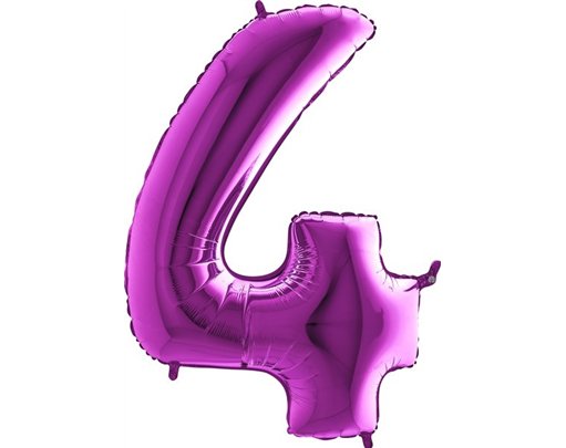 40IN PURPLE NUMBER 4 FOIL BALLOON