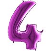 40IN PURPLE NUMBER 4 FOIL BALLOON