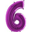 40IN PURPLE NUMBER 6 FOIL BALLOON