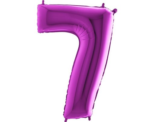40IN PURPLE NUMBER 7 FOIL BALLOON