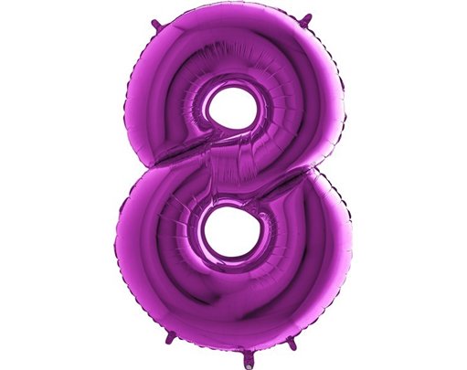 40IN PURPLE NUMBER 8 FOIL BALLOON