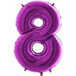 40IN PURPLE NUMBER 8 FOIL BALLOON