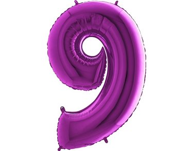 40IN PURPLE NUMBER 9 FOIL BALLOON