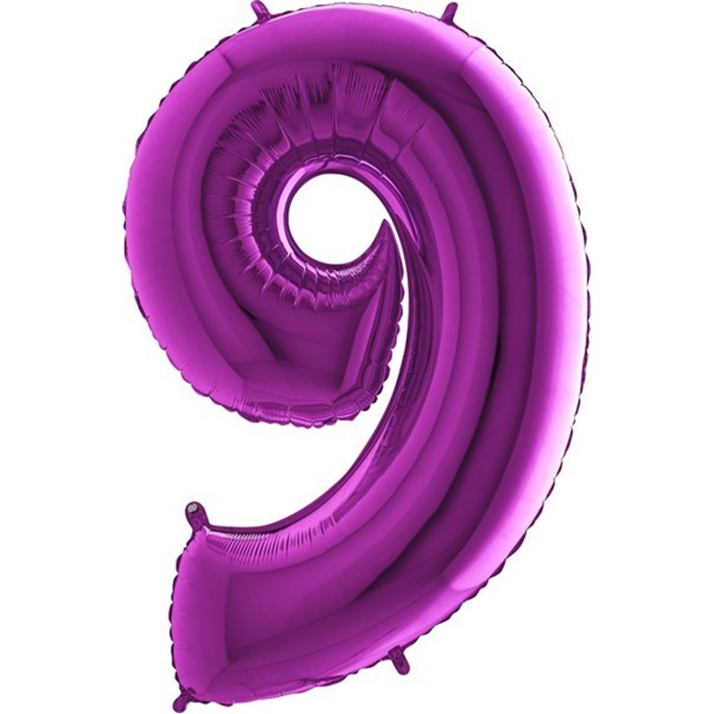 40IN PURPLE NUMBER 9 FOIL BALLOON