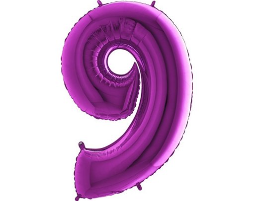 40IN PURPLE NUMBER 9 FOIL BALLOON
