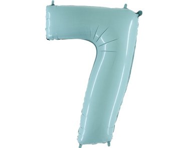 40IN PASTEL BLUE NUMBER 7 FOIL BALLOON