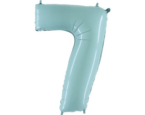 40IN PASTEL BLUE NUMBER 7 FOIL BALLOON