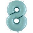 40IN PASTEL BLUE NUMBER 8 FOIL BALLOON