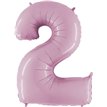 40IN PASTEL PINK NUMBER 2 FOIL BALLOON