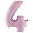 40IN PASTEL PINK NUMBER 4 FOIL BALLOON