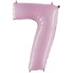 40IN PASTEL PINK NUMBER 7 FOIL BALLOON