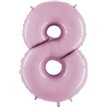 40IN PASTEL PINK NUMBER 8 FOIL BALLOON