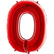 40IN RED NUMBER 0 FOIL BALLOON