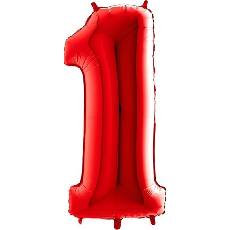 40IN RED NUMBER 1 FOIL BALLOON