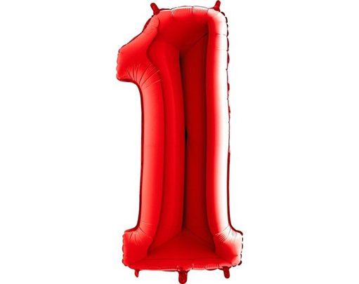 40IN RED NUMBER 1 FOIL BALLOON