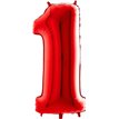 40IN RED NUMBER 1 FOIL BALLOON