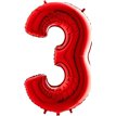 40IN RED NUMBER 3 FOIL BALLOON