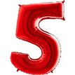 40IN RED NUMBER 5 FOIL BALLOON