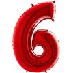 40IN RED NUMBER 6 FOIL BALLOON