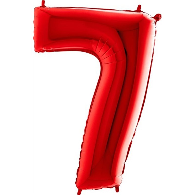 40IN RED NUMBER 7 FOIL BALLOON