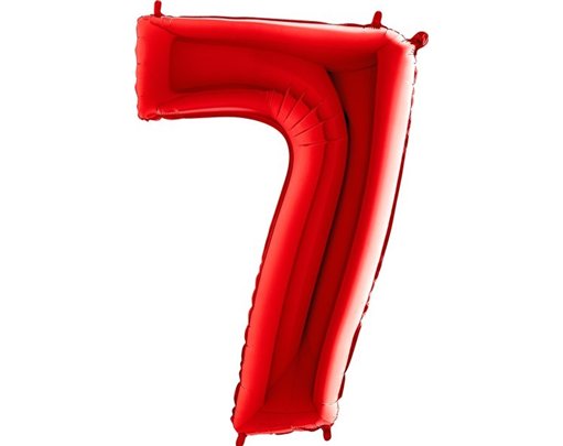 40IN RED NUMBER 7 FOIL BALLOON