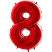 40IN RED NUMBER 8 FOIL BALLOON