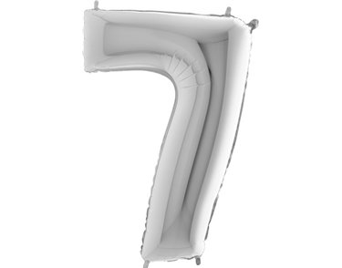 40IN SILVER NUMBER 7 FOIL BALLOON