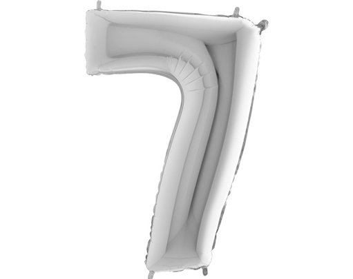 40IN SILVER NUMBER 7 FOIL BALLOON
