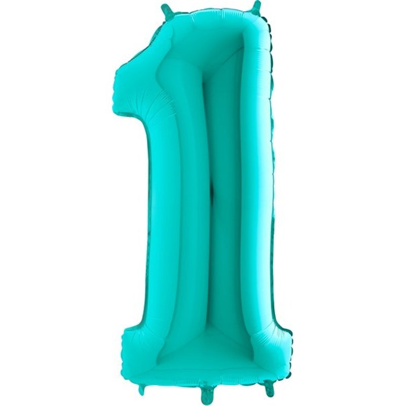 40IN TIFFANY NUMBER 1 FOIL BALLOON