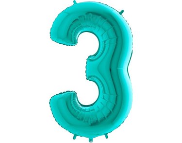40IN TIFFANY NUMBER 3 FOIL BALLOON