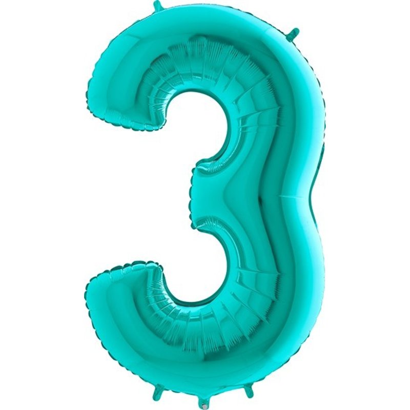 40IN TIFFANY NUMBER 3 FOIL BALLOON